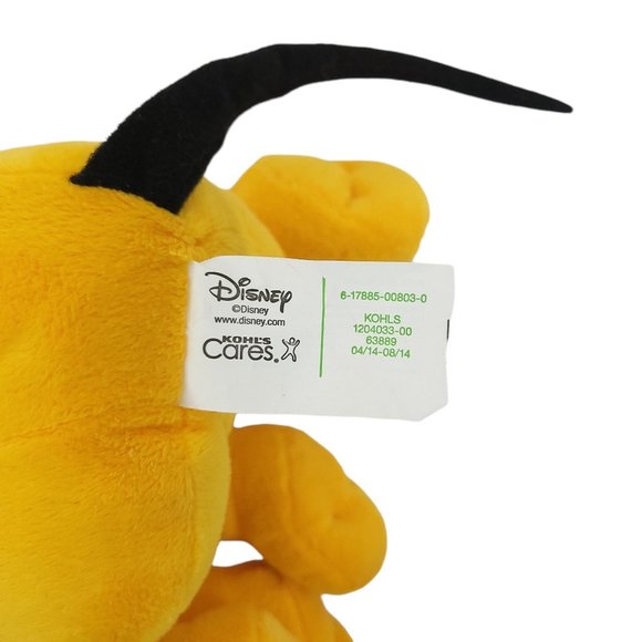 Disney Kohls Cares Pluto Plush Dog 14" Stuffed Animal Toy Yellow - Picture 8 of 8
